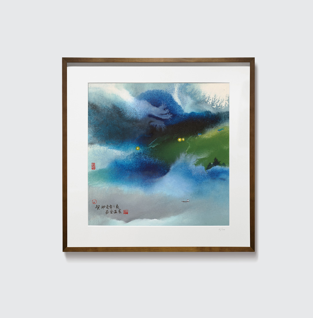 數位版畫方 行舟雲水間2